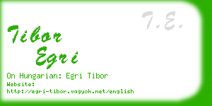 tibor egri business card